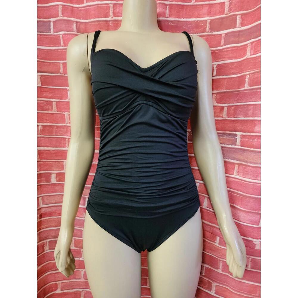 La Blanca Women's Swimwear One-Piece Black Size US 8 #F